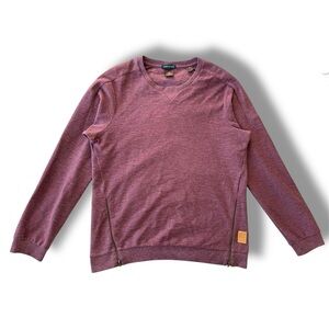 Scotch & Soda Homme Du Matin Men's Burgundy Crewneck Sweater